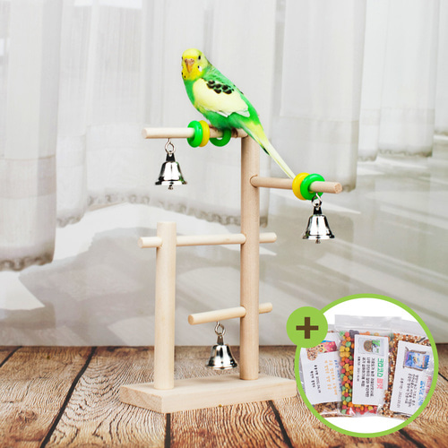 요리조리 나무봉 소형 앵무새 천연나무 놀이터 장난감