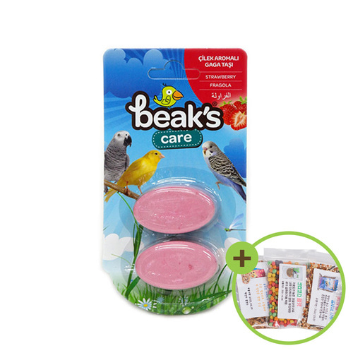 beak&#039;s care앵무새 미네랄블럭 딸기 칼슘 영양제 간식