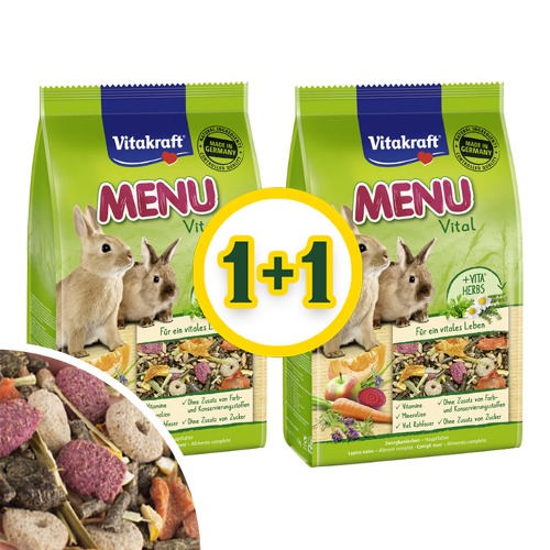 (1+1)  비타크래프트 메뉴 바이탈 토끼사료 먹이 1kg